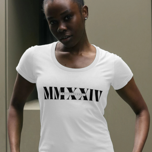 Womens White Scoope Neck T-Shirt