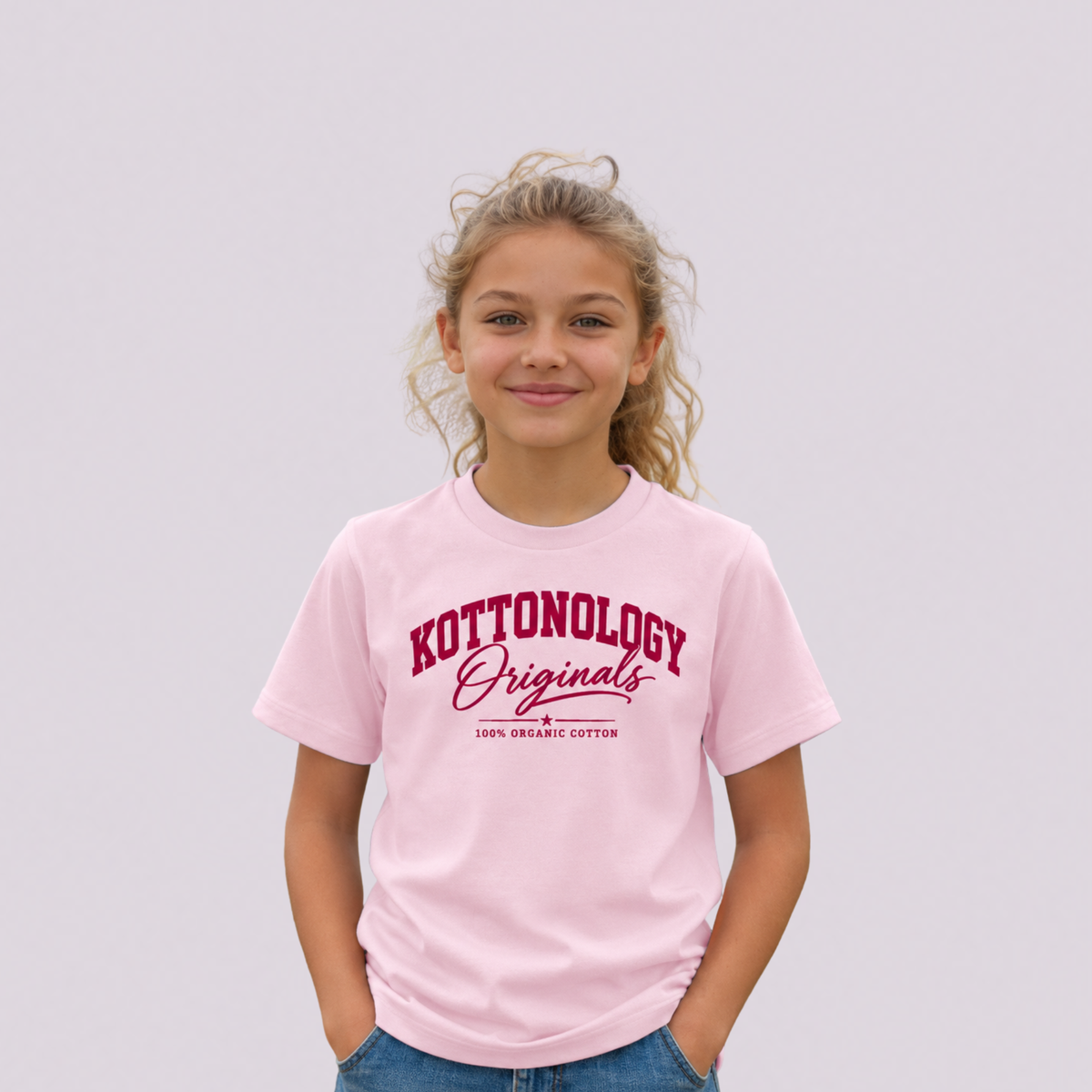 Girls' Pink Organic Cotton Kottonology T-Shirt