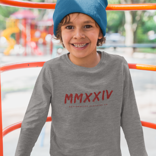 Boys Long Sleeve T-Shirt in Athletic Grey