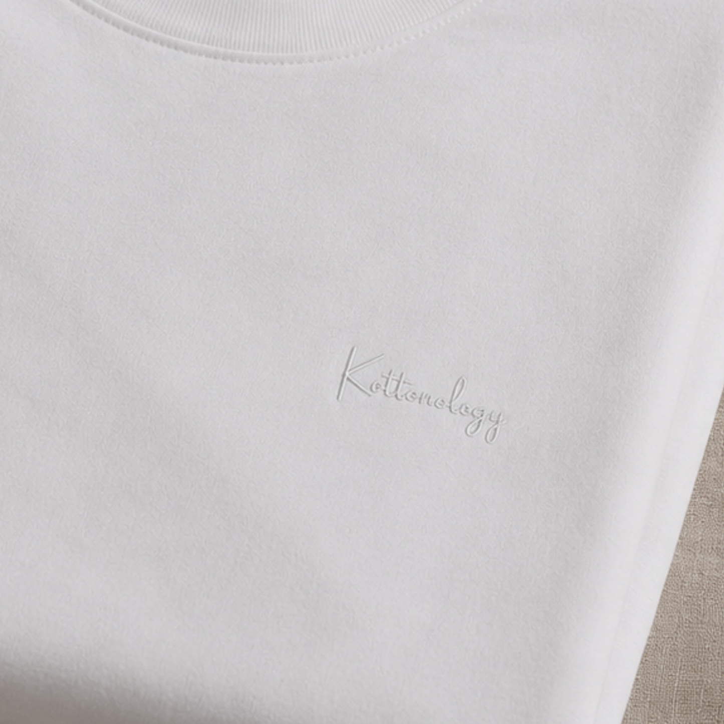 White Kottonology T-Shirt with Embroidered Stitch