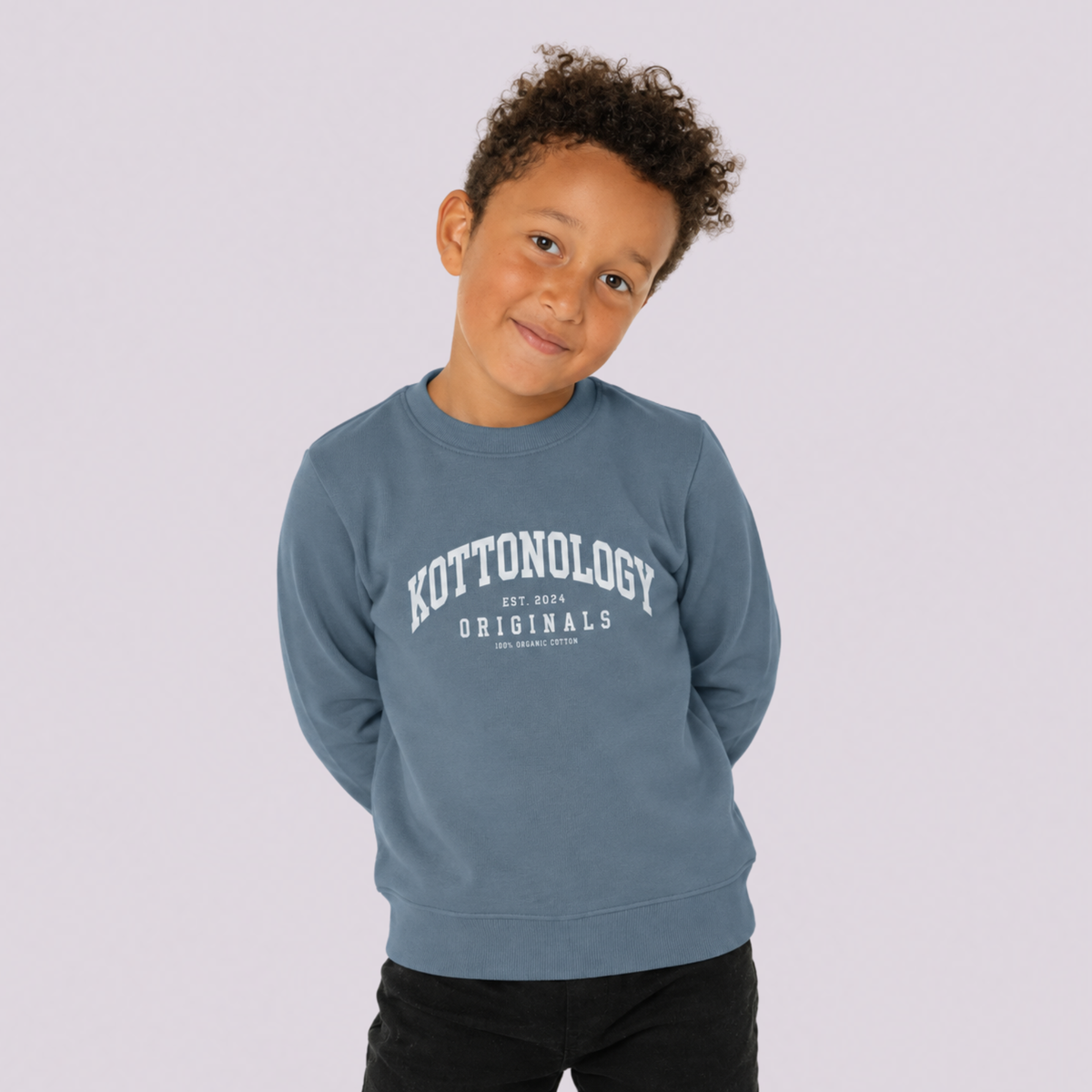 Boys' Blue Organic Cotton Sweatshirt