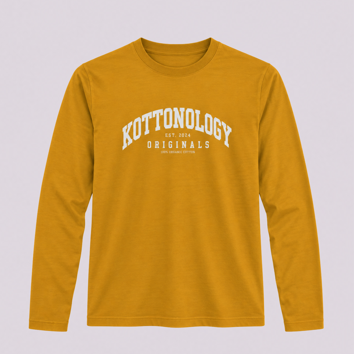 Boys' Deep Yellow Organic Cotton Long Sleeve T-Shirt