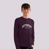 Boys' Purple Organic Cotton Long Sleeve T-Shirt