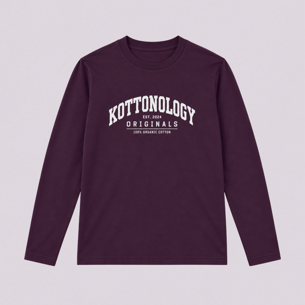 Boys' Purple Organic Cotton Long Sleeve T-Shirt
