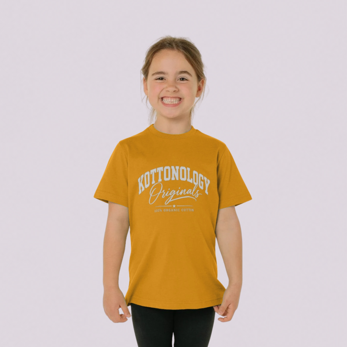 Girls' Deep Yellow Organic Cotton Kottonology T-Shirt