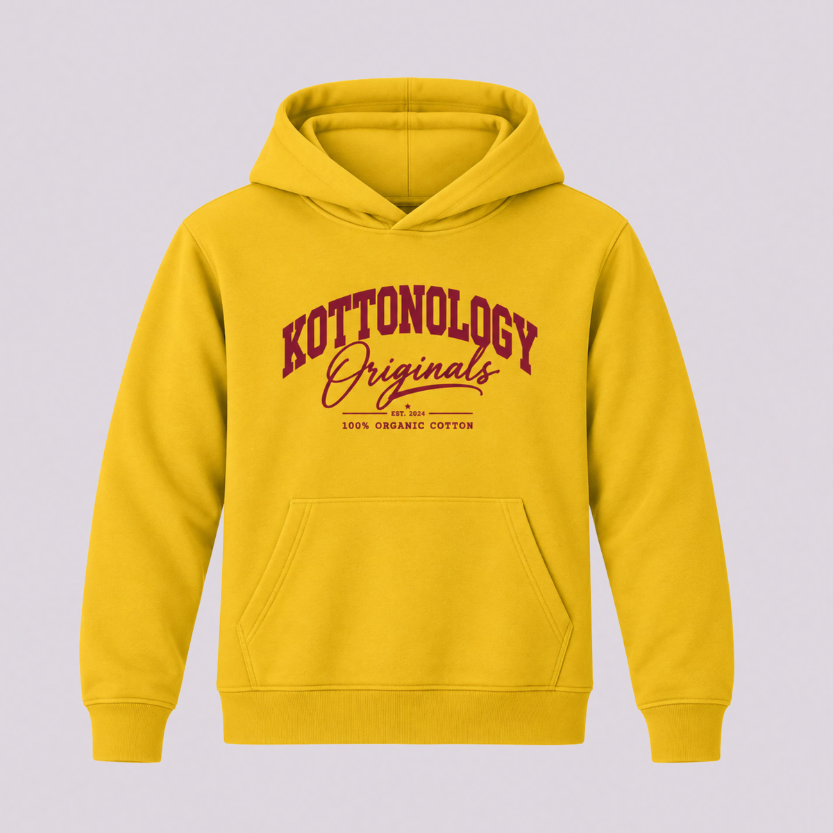 Girls' Deep Yellow Organic Cotton Hoodie