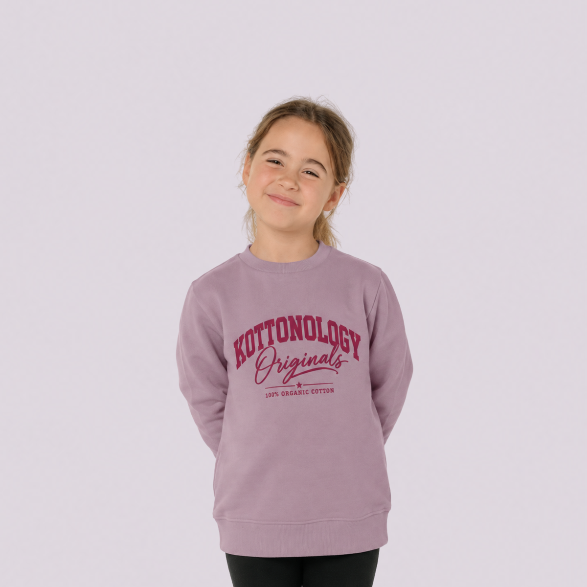 Girls' Mauve Organic Cotton Sweatshirt