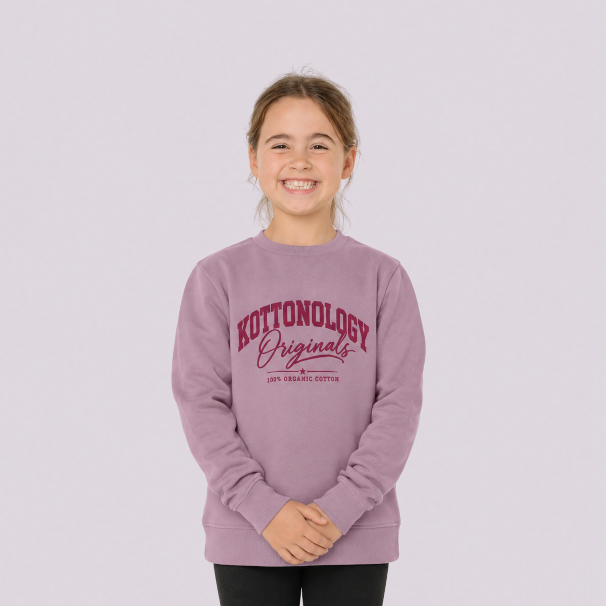 Girls' Mauve Organic Cotton Sweatshirt