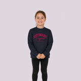 Girls' Navy & Red Organic Cotton Sweatshirt