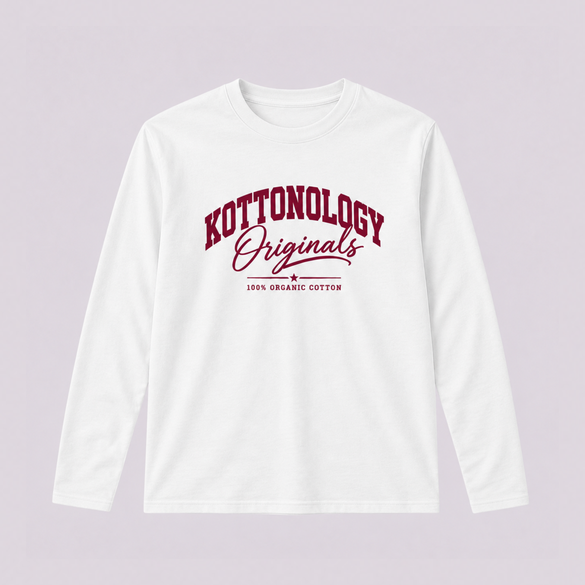 Girls' White/Red Organic Cotton Long Sleeve T-Shirt