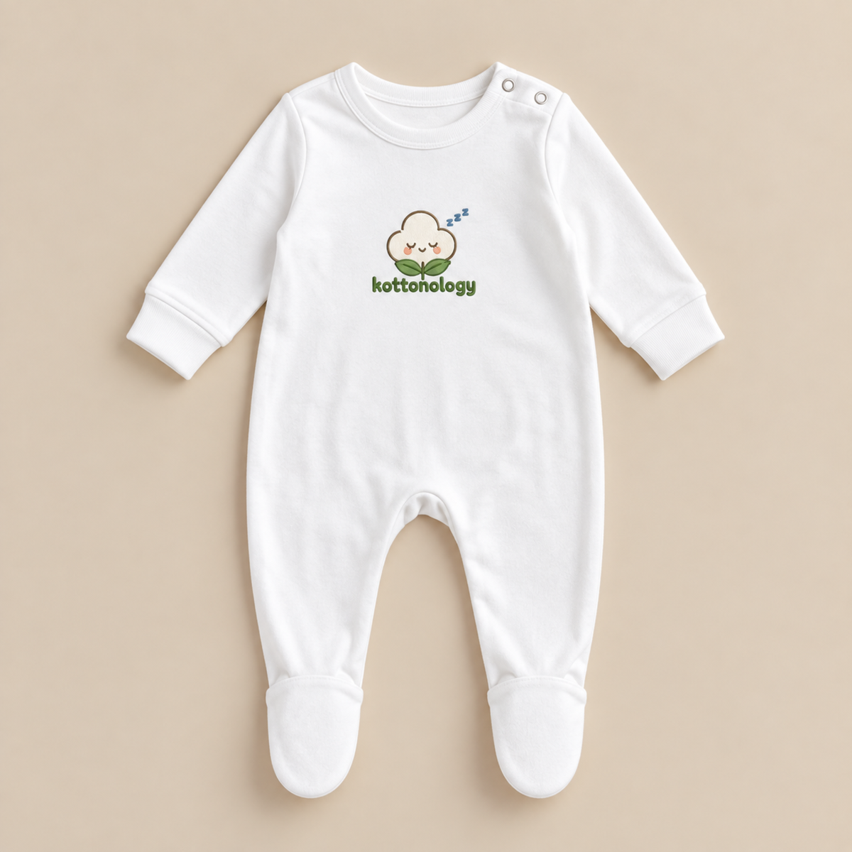 100% Organic Cotton Baby Sleepsuit – Sleepy Cotton