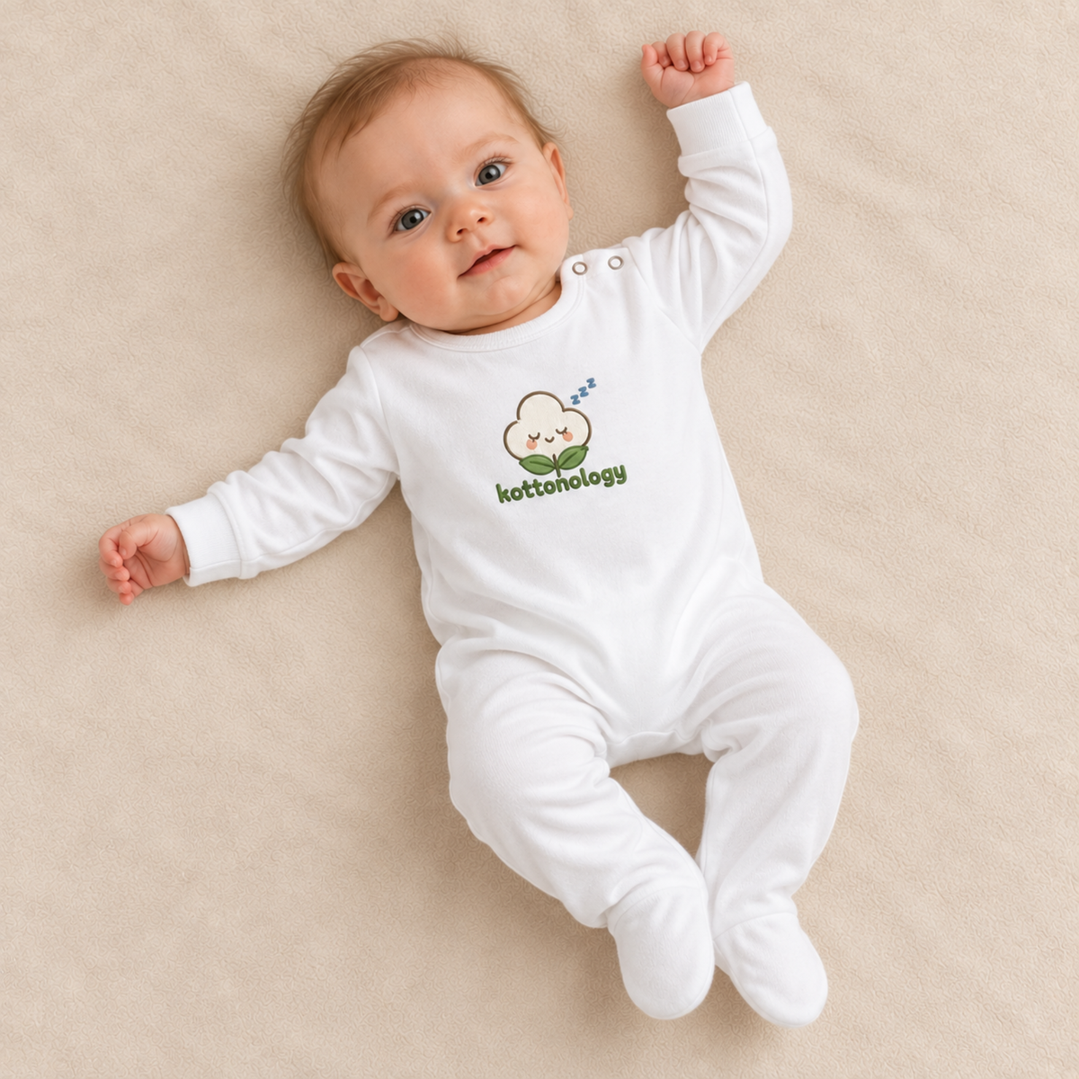 100% Organic Cotton Baby Sleepsuit – Sleepy Cotton