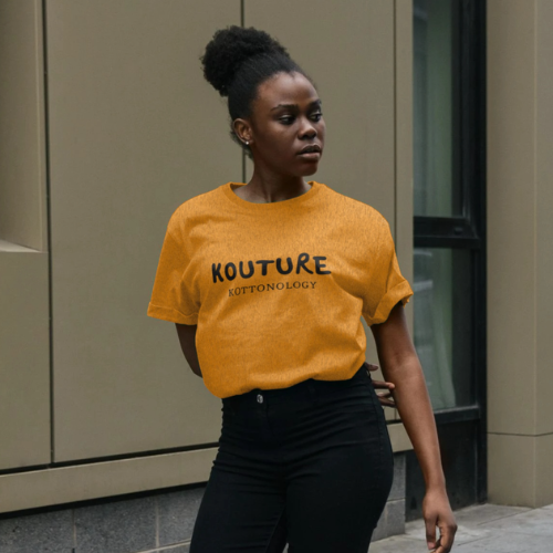 Amber-Coloured, Relaxed-Fit Organic Cotton Kottonology T-Shirt