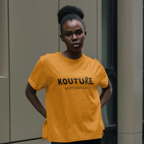 Amber-Coloured, Relaxed-Fit Organic Cotton Kottonology T-Shirt