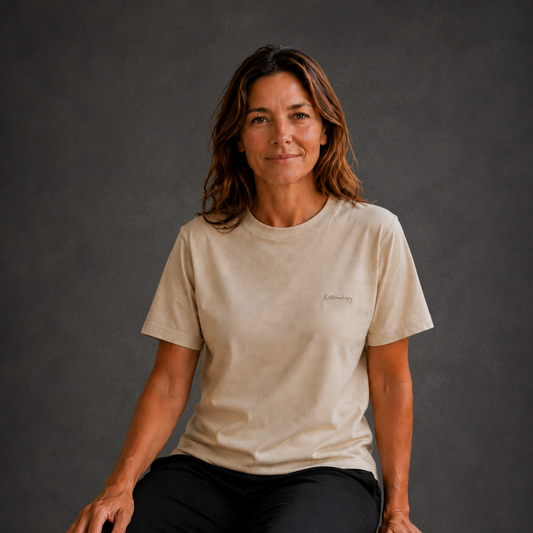 Natural Kottonology T-Shirt with Embroidered Stitch