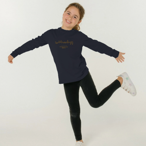 Girls Long Sleeve T-Shirt in Navy