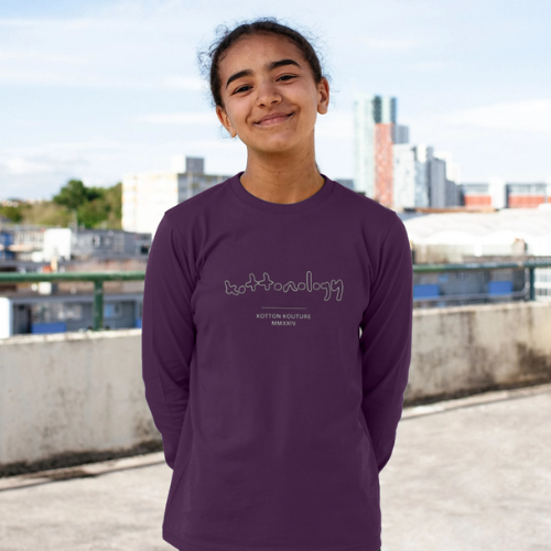 Girls Long Sleeve Purple T-Shirt