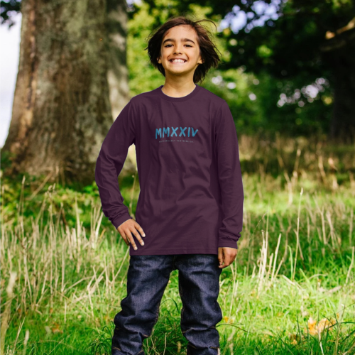 Boys Long Sleeve T-Shirt in Purple