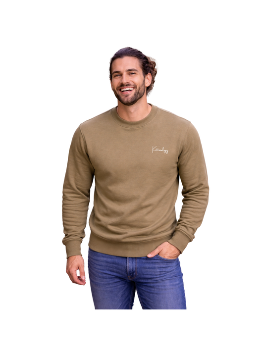Mens Sweatshirt in Khaki Green