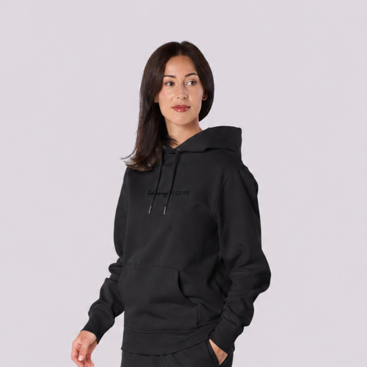 Women’s CORE Organic Cotton Hoodie – Black