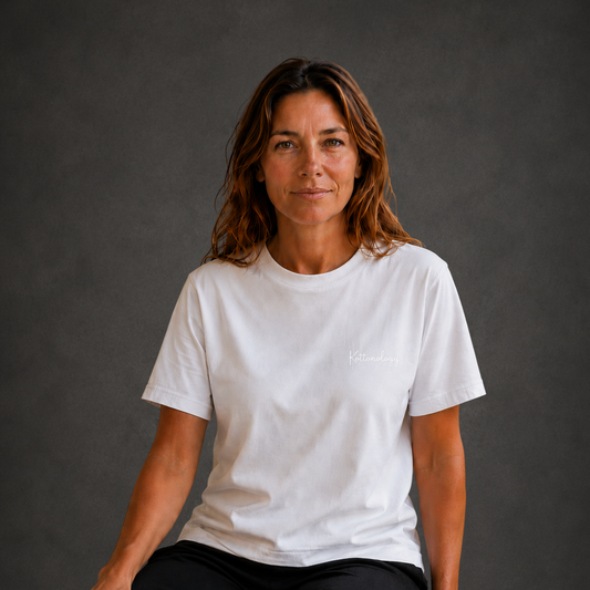 White Kottonology T-Shirt with Embroidered Stitch