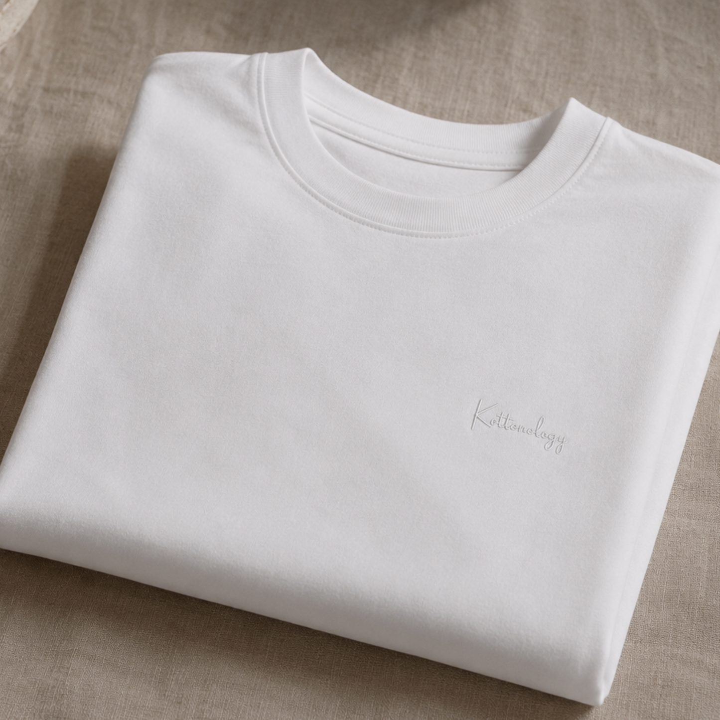 White Kottonology T-Shirt with Embroidered Stitch