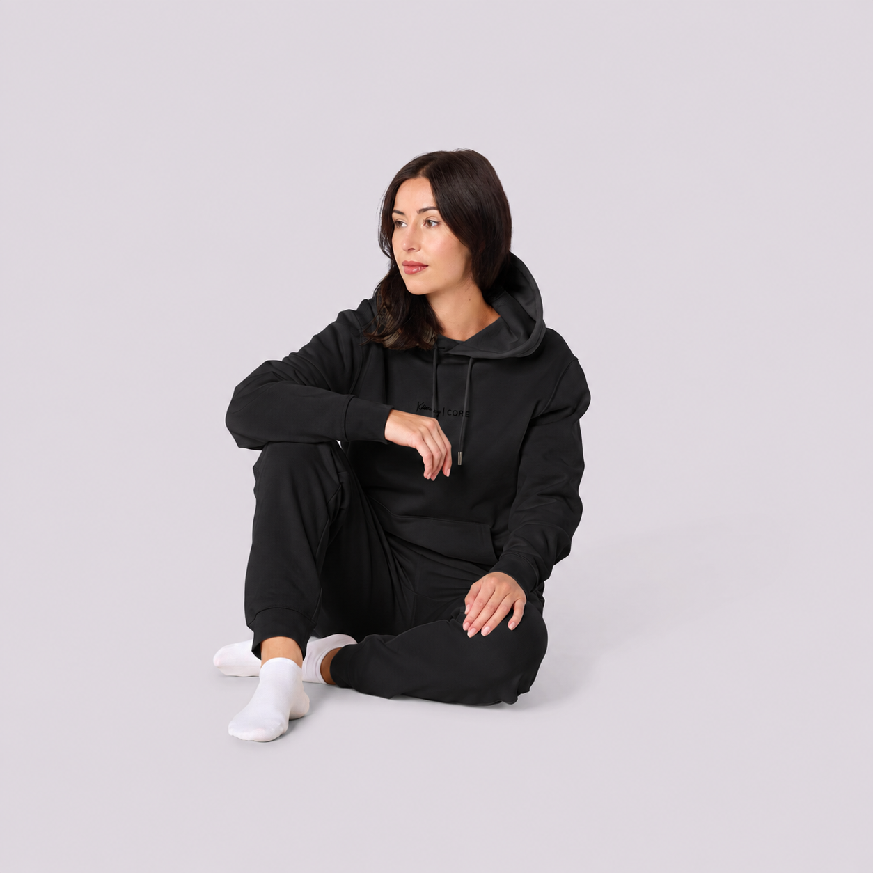 Women’s CORE Organic Cotton Hoodie – Black