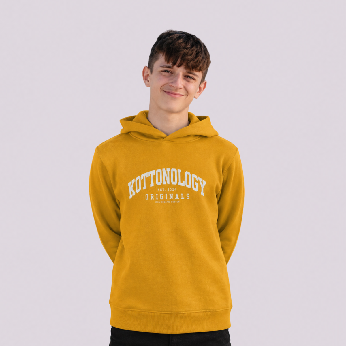 Boys' Deep Yellow Organic Cotton Hoodie