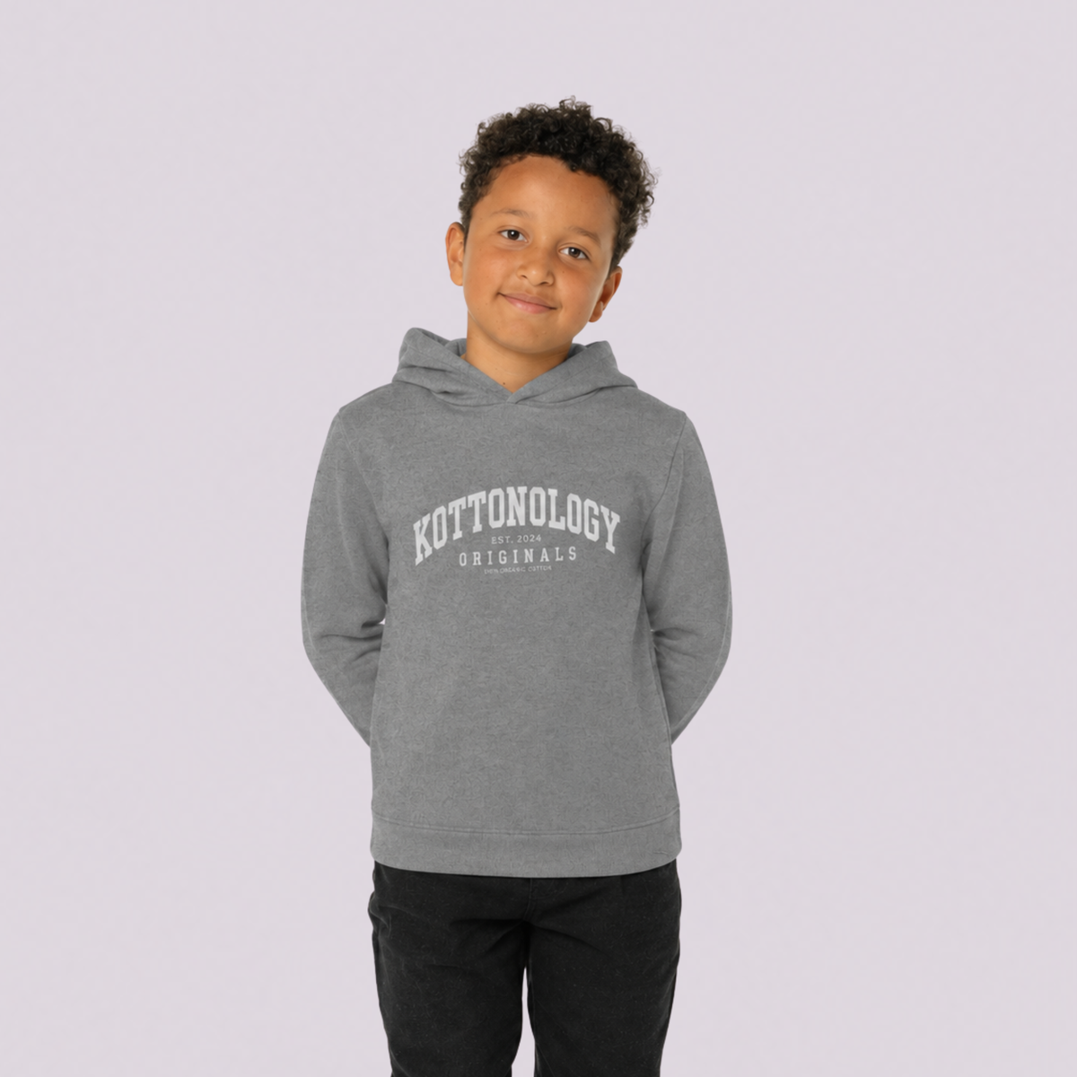 Boys' Grey Organic Cotton Hoodie