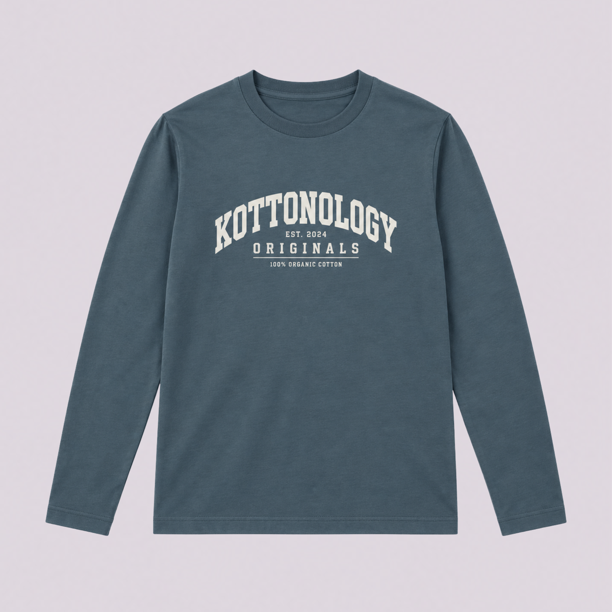 Boys' Blue Organic Cotton Long Sleeve T-Shirt