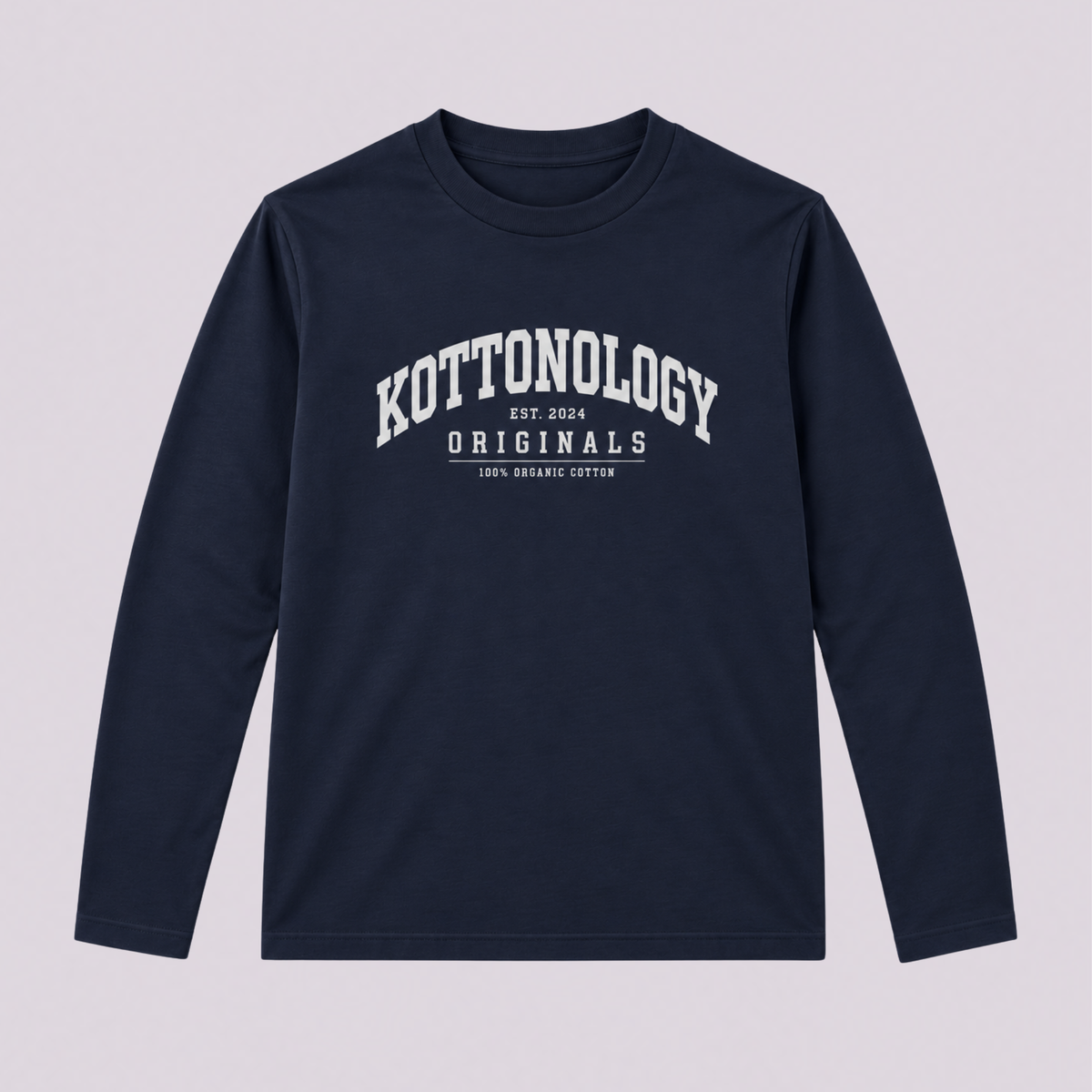Boys' Navy Organic Cotton Long Sleeve T-Shirt
