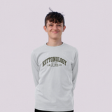 Boys' White Organic Cotton Long Sleeve T-Shirt