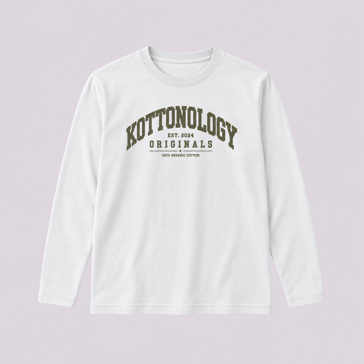 Boys' White Organic Cotton Long Sleeve T-Shirt