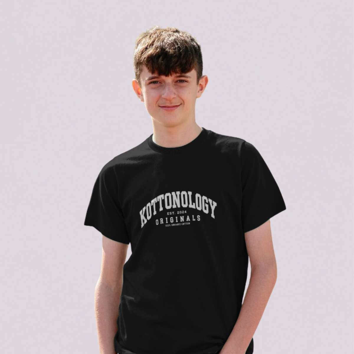 Boys' Black Organic Cotton Kottonology T-Shirt