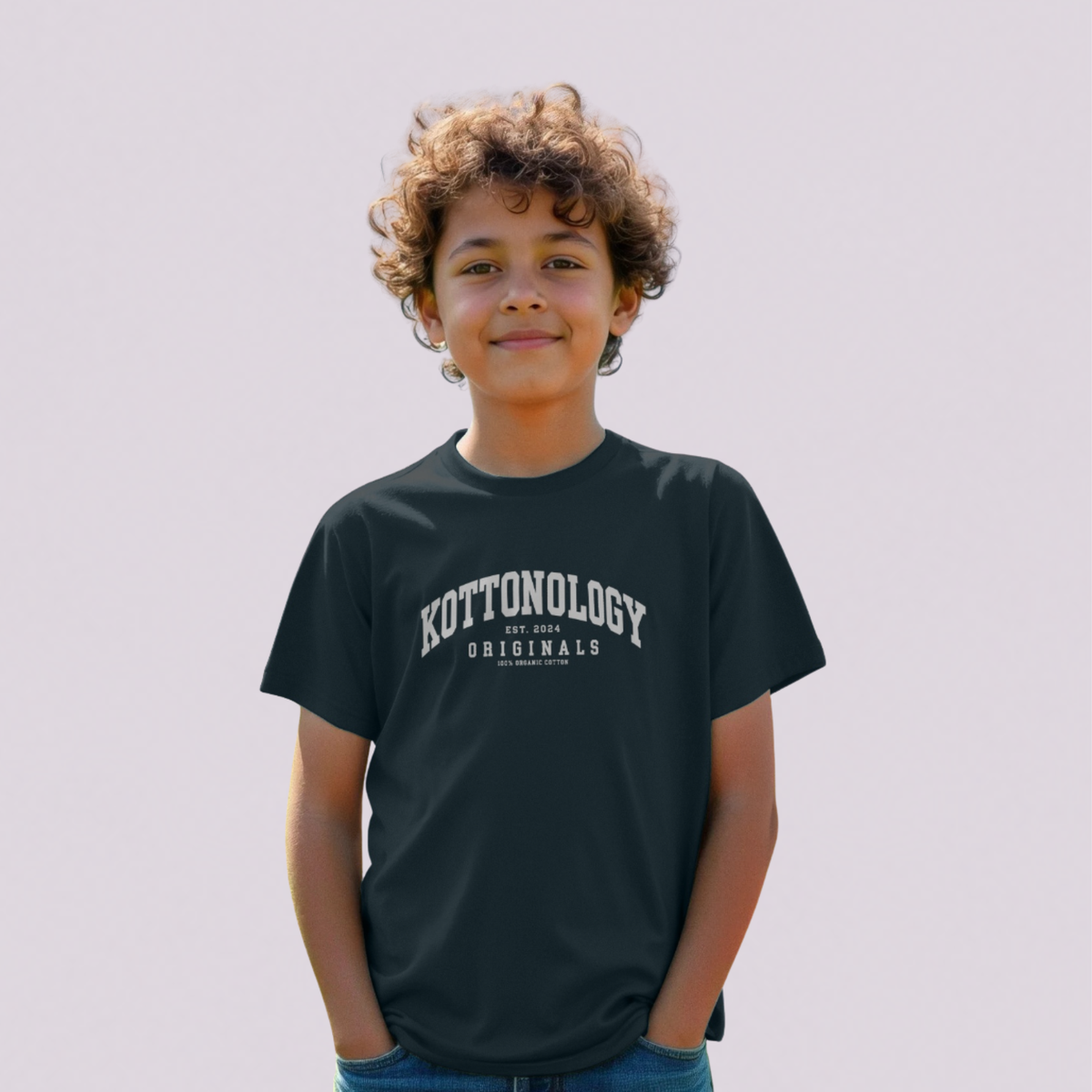 Boys' Denim Blue Organic Cotton Kottonology T-Shirt