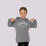 Girls' Grey / White Organic Cotton Hoodie
