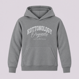Girls' Grey / White Organic Cotton Hoodie