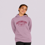 Girls' Mauve / Red Organic Cotton Hoodie