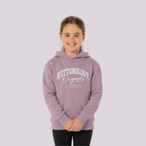 Girls' Mauve / White Organic Cotton Hoodie