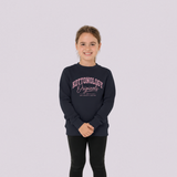 Girls' Navy & Pink Organic Cotton Sweatshirt