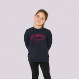 Girls' Navy & Red Organic Cotton Sweatshirt