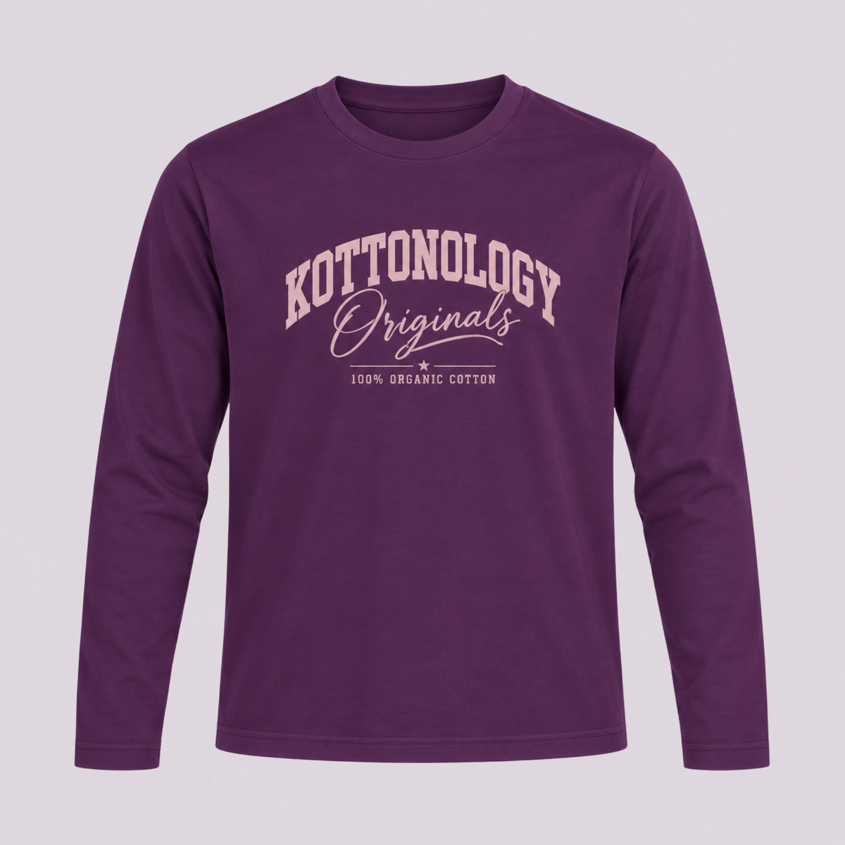 Girls' Purple/Pink Organic Cotton Long Sleeve T-Shirt