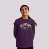 Girls' Purple/White Organic Cotton Long Sleeve T-Shirt