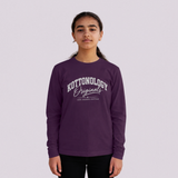 Girls' Purple/White Organic Cotton Long Sleeve T-Shirt
