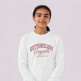 Girls' White/Pink Organic Cotton Long Sleeve T-Shirt