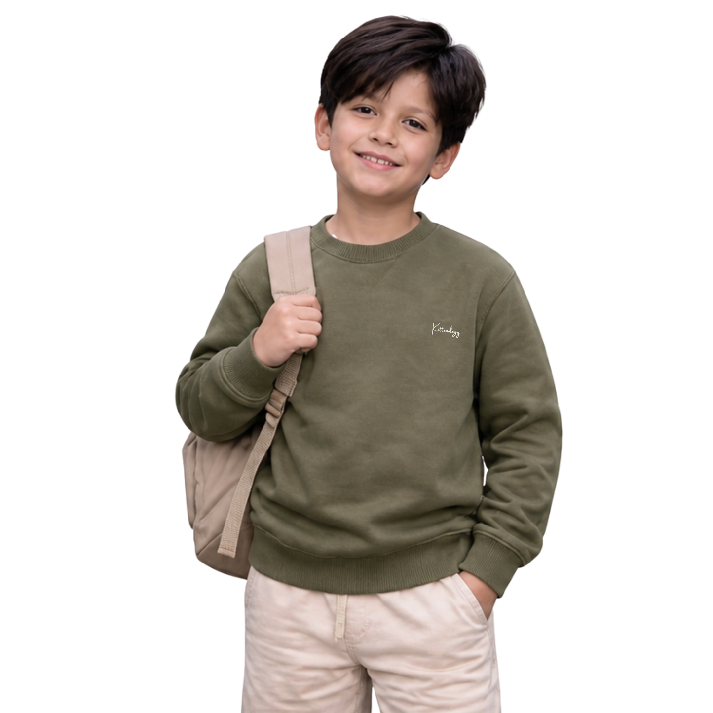 Kids’ Khaki Green Sweatshirt
