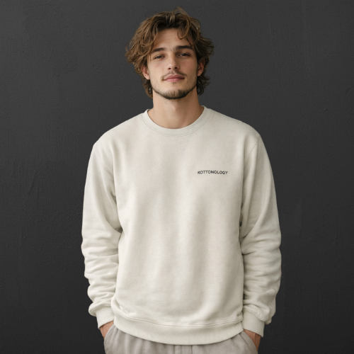 Mens Sweatshirt in Natural Raw